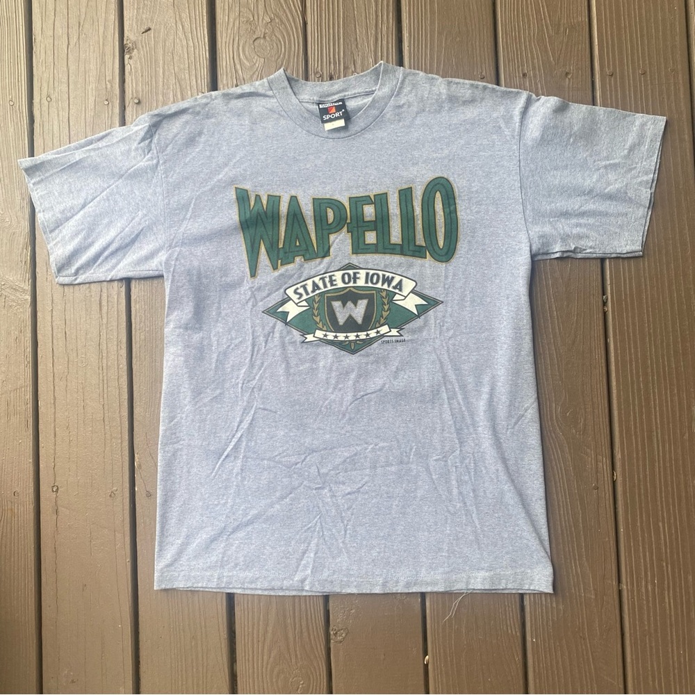 Vintage Wapello State of Iowa Shirt Made in USA XL Single Stitch
